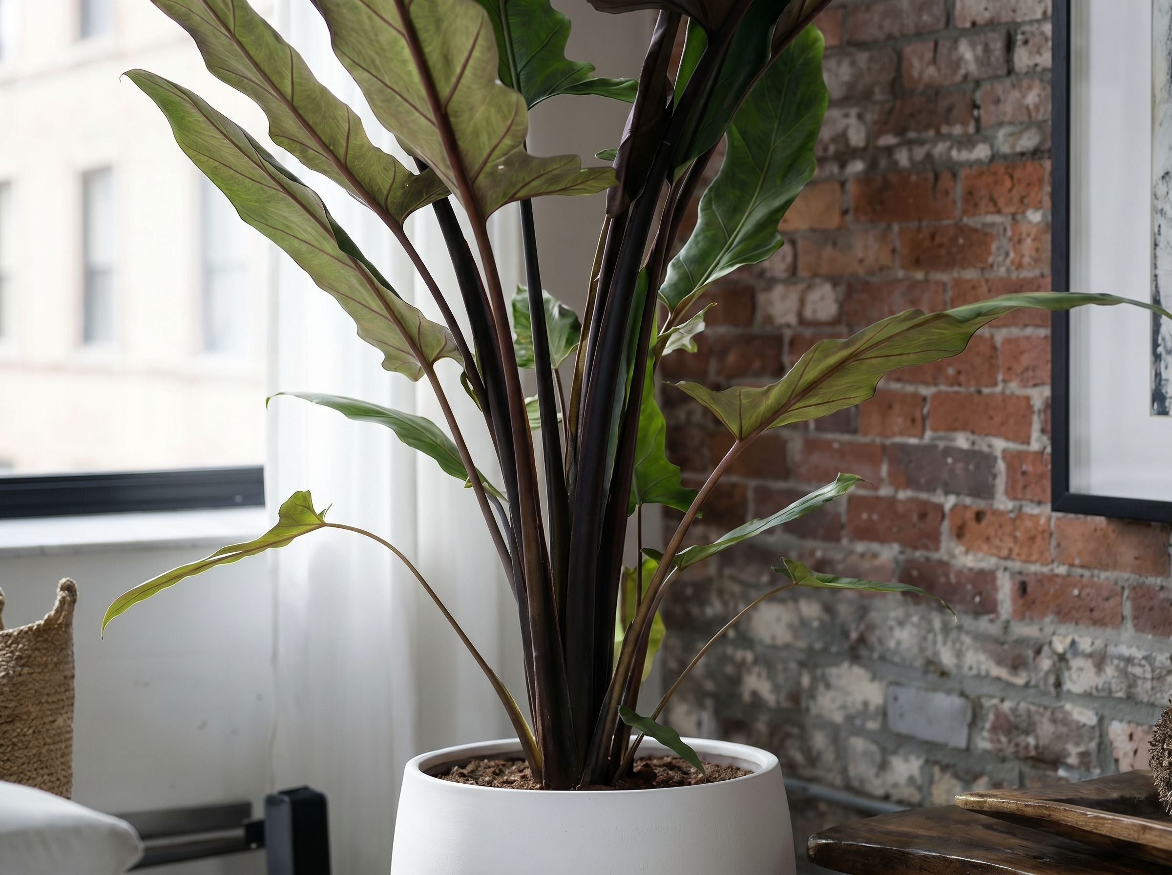 Alocasia Lauterbachiana in urban jungle interieur