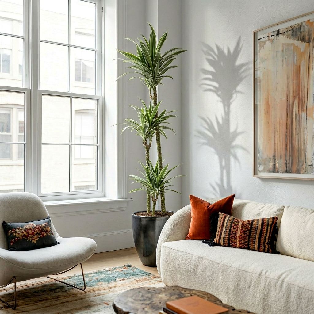 Dracaena Deremensis White Stripe in modern minimalistisch interieur