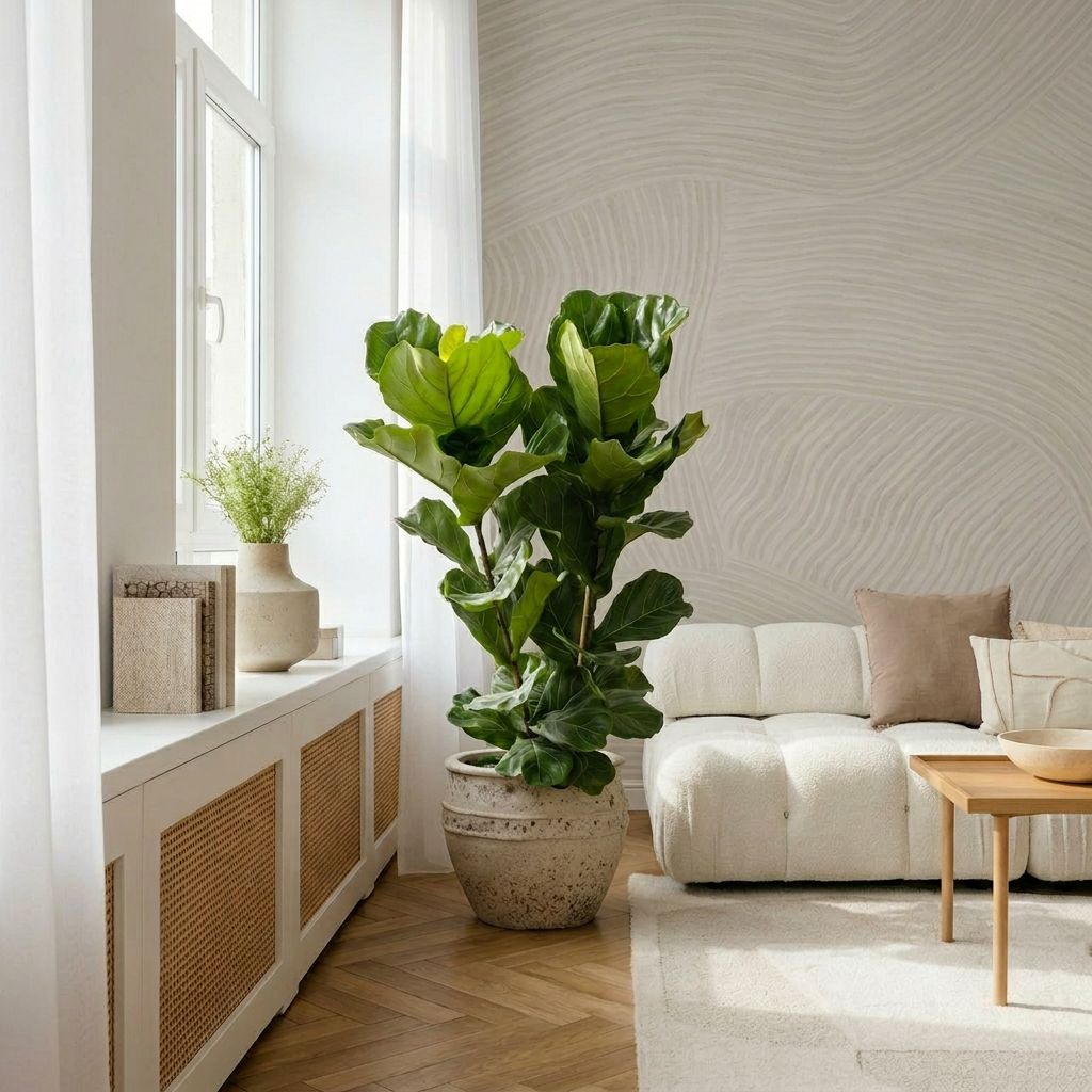 Ficus Lyrata bladstructuur close-up