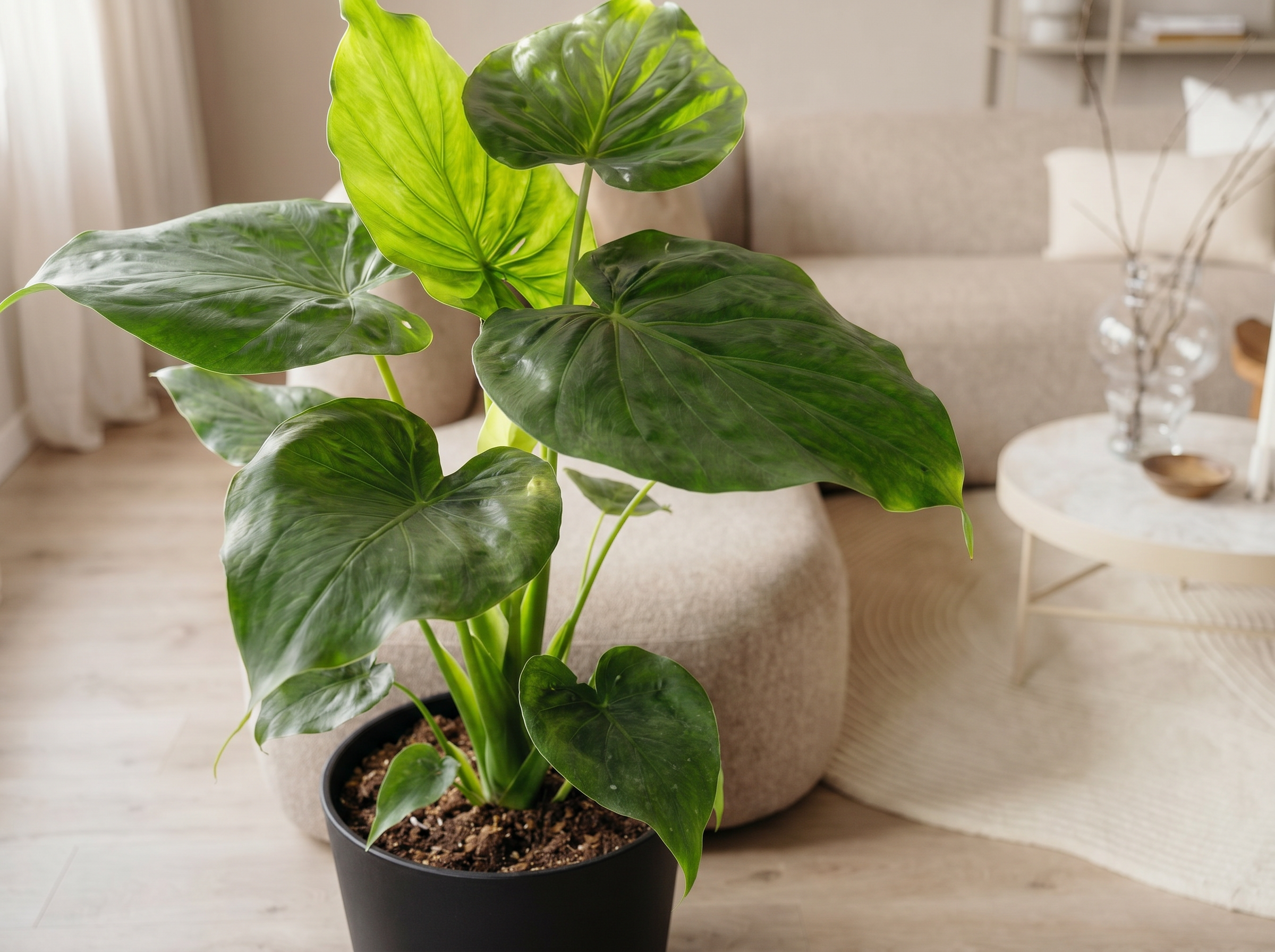 Alocasia Cucullata in urban jungle interieur