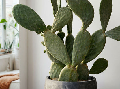 Cactus Opuntia bladstructuur close-up