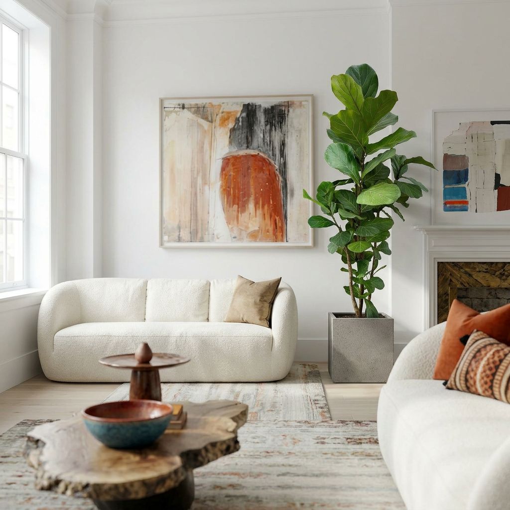 Ficus Lyrata vertakt (XL) in Scandinavisch interieur