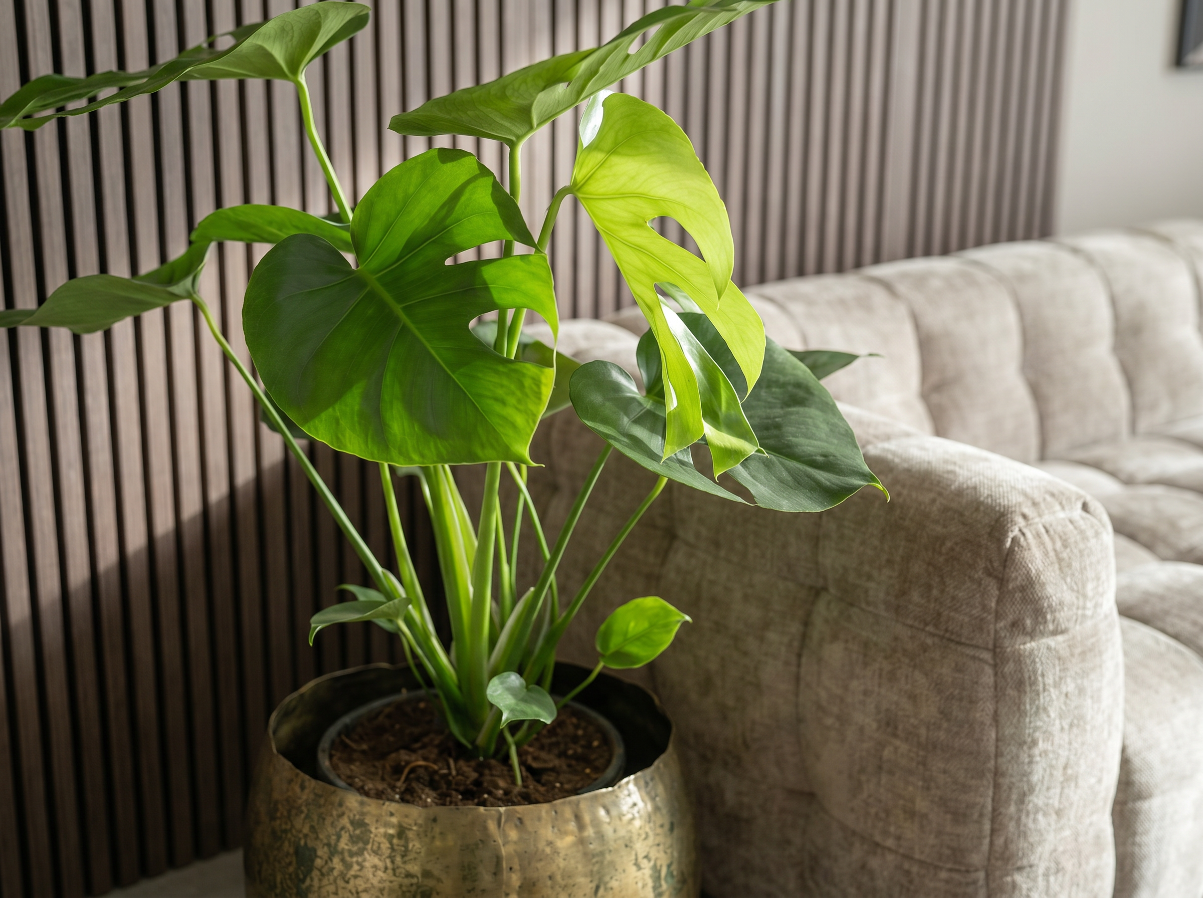 Monstera Deliciosa Tauerii in urban jungle interieur