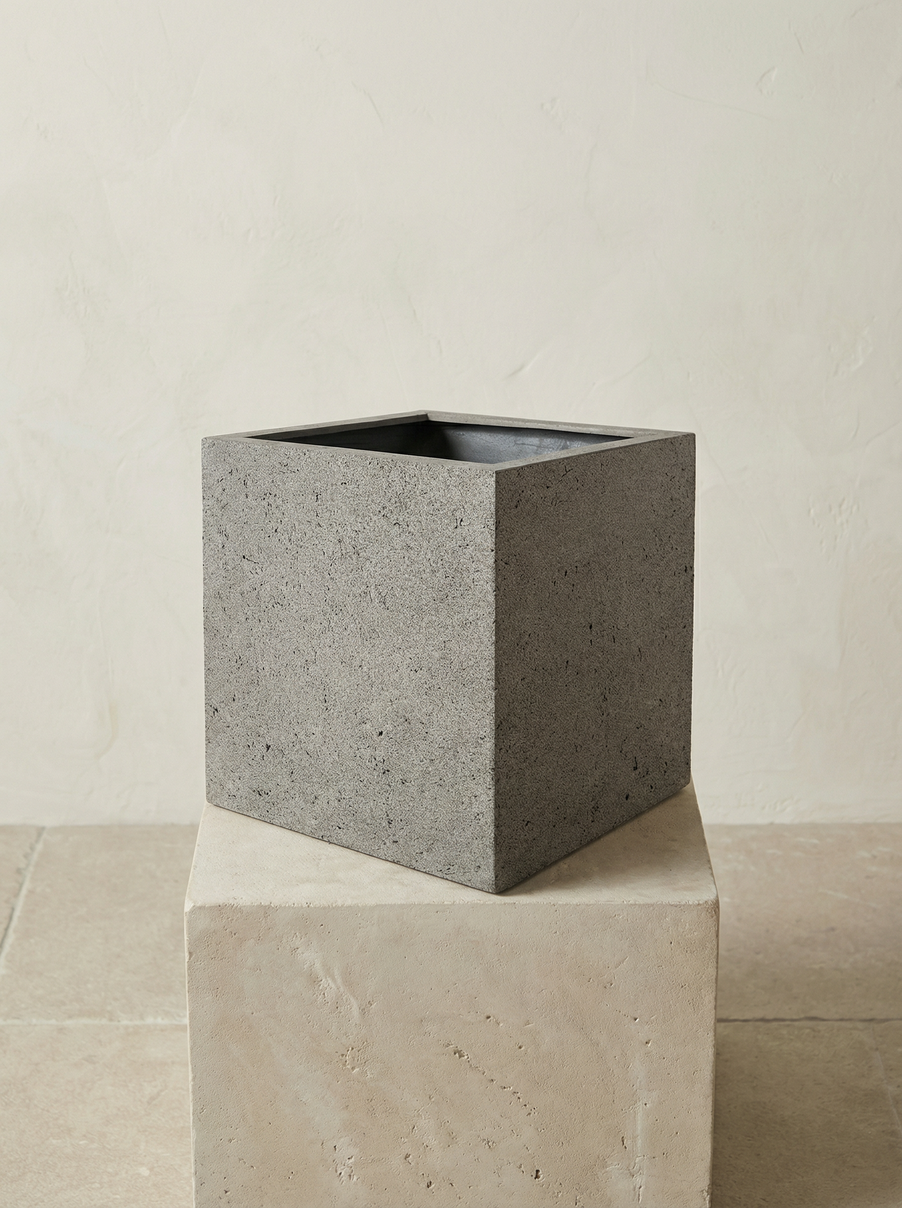 Topf Grigio Cube Naturbeton - D50 x H50
