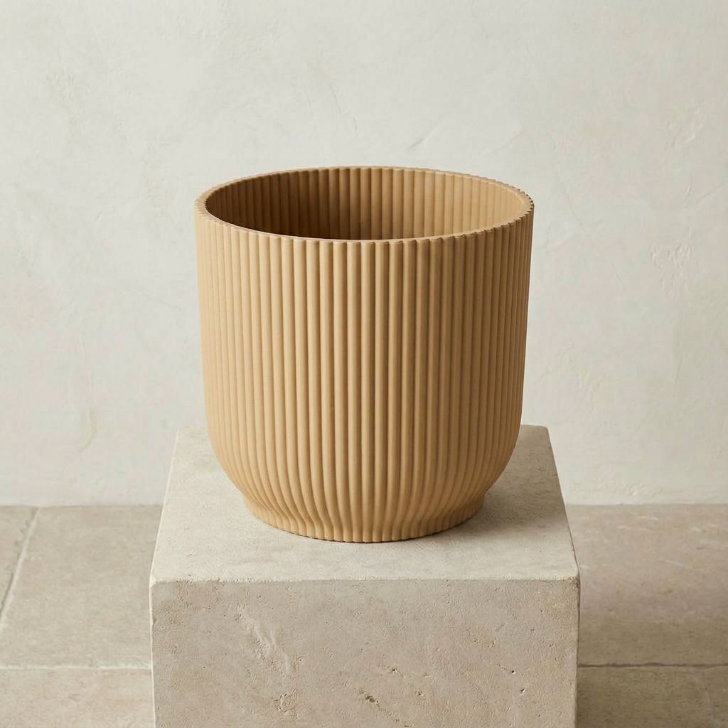 Solène Geel keramische plantenpot Ø14–22 cm