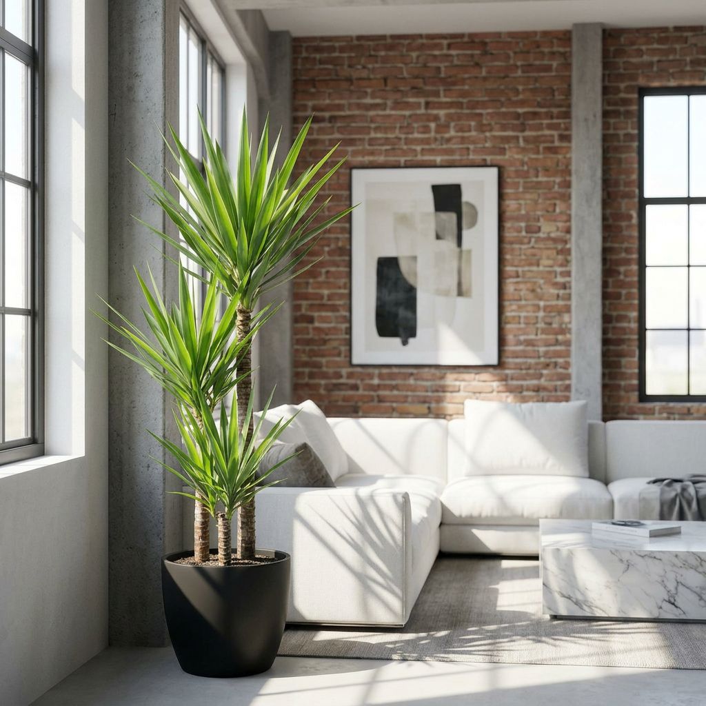 Yucca elephantipes in industrieel interieur
