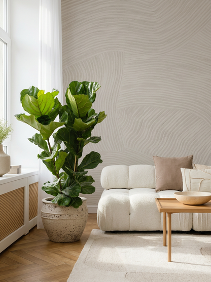 Ficus Lyrata vioolbladplant 60–100 cm in mat keramische pot