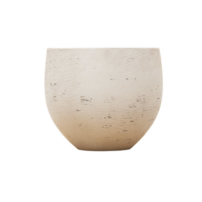 Jumbo Orb Beige Washed pot in landelijk interieur